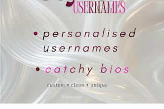 create personalized usernames and catchy bios
