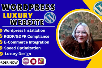 design luxury wordpress website with premium UI UX