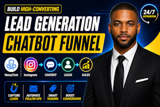 lead generation chatbot funnel manychat automation sales funnel chatbot