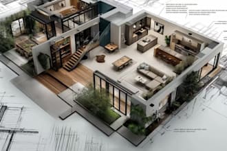 plan and design 3d interior renovation, layout and design idea