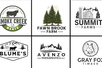 create a unique equestrian farm animal cow logo design