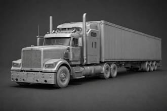 create realistic 3d car and truck models with high quality rendering