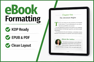 format your ebook for kindle, epub, and pdf professionally