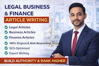 write legit  business, finance, law articles on investing, real estate and blog