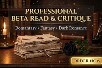 beta read critique proofread your romantasy fantasy dark romance novel