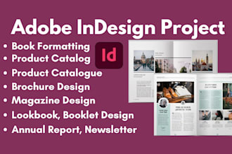 design product catalog, catalogue, brochure, magazine, book formatting, indesign