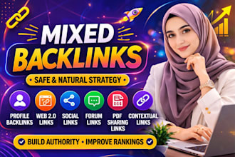 create 150 mix backlinks for natural SEO