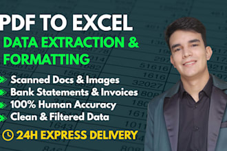 extract data from PDF, scanned documents, and format it in excel