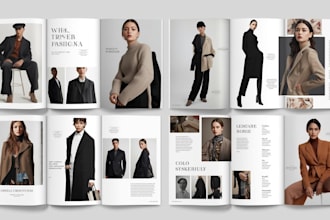 design luxury lookbook catalog brochure magazine layout for fashion brands