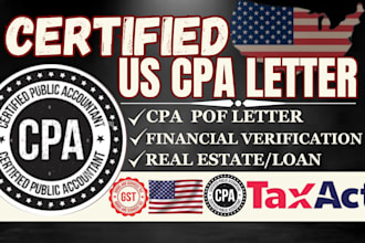 provide CPA proof of funds letter for financial verification,real estate or loan