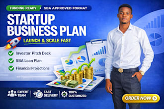 write startup business plan investor pitch deck sba loan plan