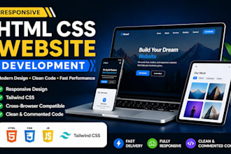 convert figma, xd, PSD to a responsive HTML CSS website