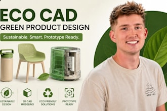 eco cad, green product 3d modeling, sustainable product 3d cad, prototype ready