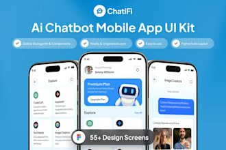 design modern ai chatbot mobile app and web app uiux design