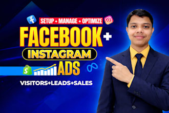 setup and manage facebook ads advertising marketing campaign