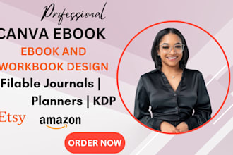 design interactive fillable pdf digital journal hyperlinked planner calendar kdp