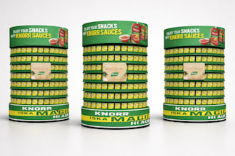 design eye catching pos, endcap, gondola and pallet display in 3d