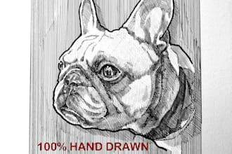 draw a realistic pet portrait from your photo