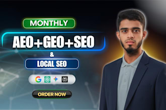 optimize monthly website GEO aeo local SEO and offpage backlinks building