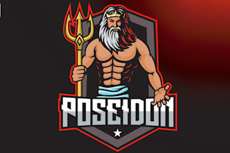 make a high quality poseidon logo with express delivery