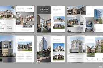 design premium real estate brochure, pamphlet, flyer, postcard for marketing