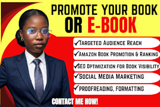 create book promotion, ebook marketing, amazon book promo and tiktok marketing