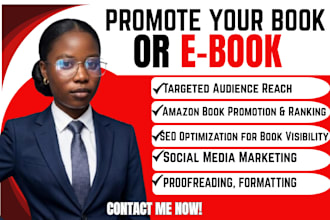 create book promotion, ebook marketing, amazon book promo and tiktok marketing