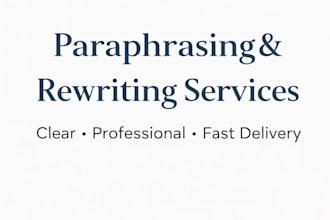 rewrite, paraphrase and summarize your text professionally
