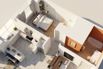 design a warm mediterranean modern 3d room you will love