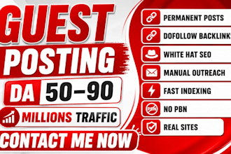 publish high authority guest post on real traffic sites