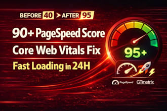 optimize wordpress speed, fix core web vitals and  pagespeed insights