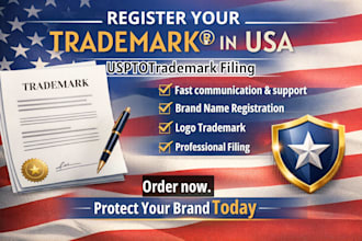 filing trademark registration for brand name logo USA attorney uspto noa patent