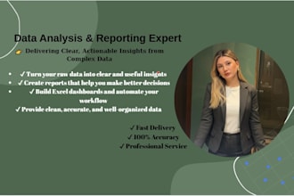 excel data cleaning, data analysis and reporting