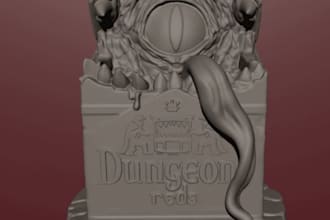 sculpt a custom dnd miniature or creature for 3d printing