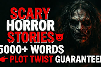 write a scary horror story, creepy thriller or ghost story with plot twists