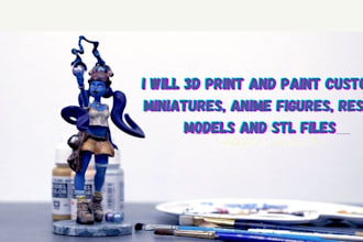 3d print and paint custom miniatures anime figures resin models and stl files