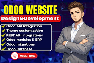 do odoo ecommerce website development, customize odoo theme, API integrations