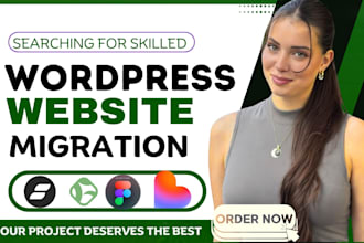 redesign wordpress website migrate showit, figma, lovable to wordpress website