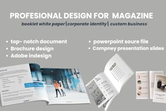 design professional white paper, booklet, magazine or corporate document