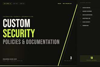 create professional cybersecurity policies and iso 27001 documentation