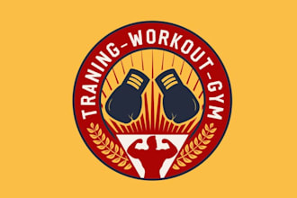 create a modern fitness, gym, or workout logo for your brand