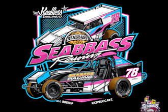 design modern racing car logo and custom t shirt design