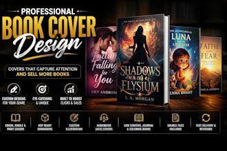 design premium custom book cover ebook cover for kdp kindle and print