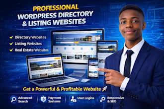 design wordpress directory website, listing, job and business directory