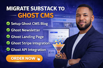 migrate substack to ghost setup ghost cms blog newsletter ghost landing page