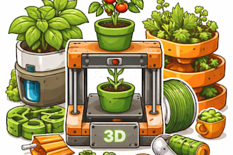 create 3d printed items for gardening and greenhouse systems