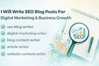 write seo blog posts website content digital marketing business online growth