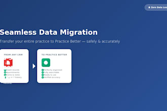 migrate your client data to practice better from any CRM or spreadsheet