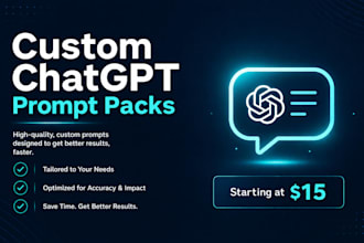 create a custom chatgpt prompt pack for your business or niche