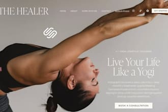 design squarespace yoga studio website online booking website pilates studio web